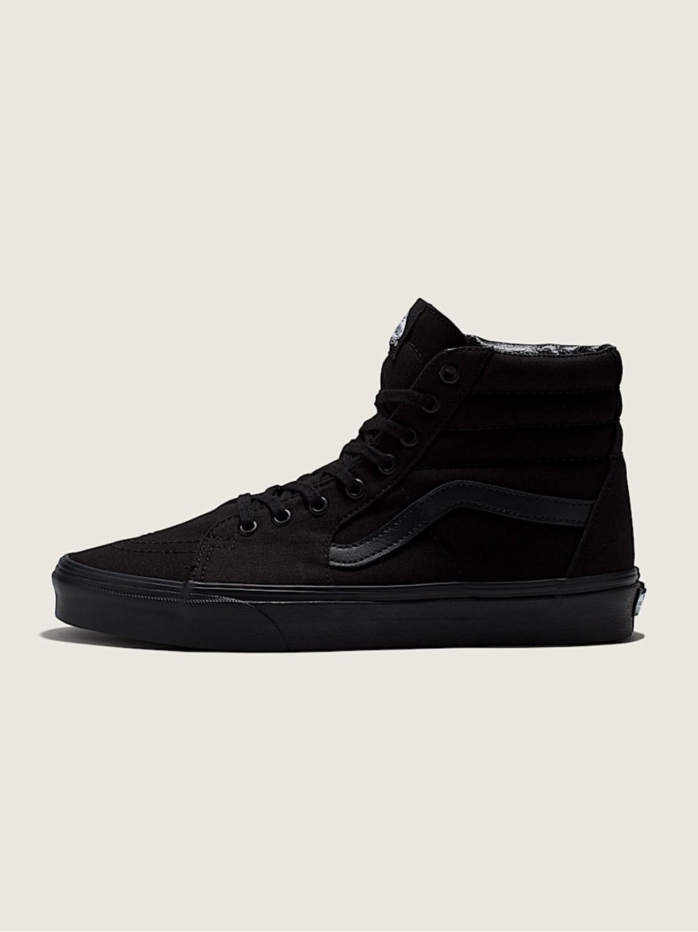 Vans triple black Sk8-Hi high-top sneakers rear zipper closure size Junior 13